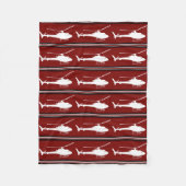 Militaire helikopter fleece deken (Voorkant)