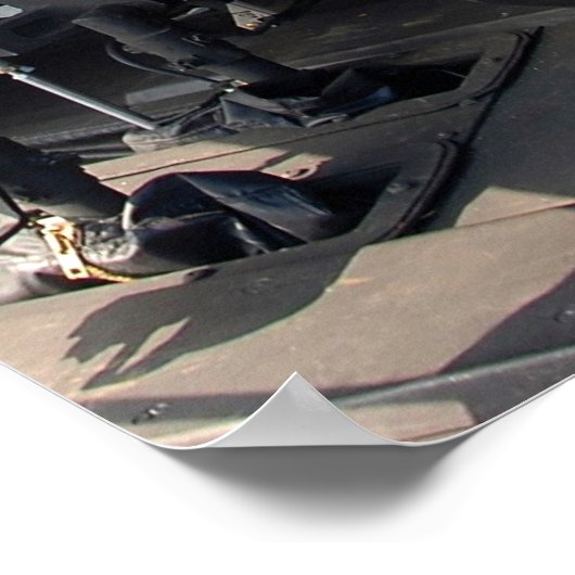 Militaire helikoptercockpit poster (Hoek)