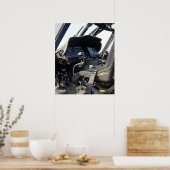 Militaire helikoptercockpit poster (Keuken)