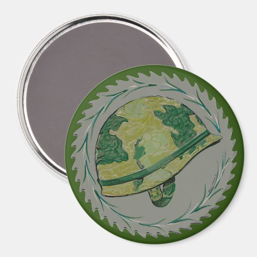 Militaire helm magneet (Voorkant / Achterkant)