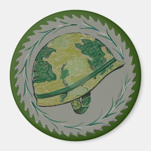 Militaire helm magneet (Voorkant)