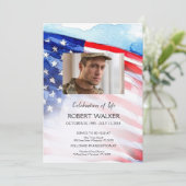 Militaire herdenking van het leven kaart (Staand voorkant)