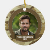 Militaire Hero - Camo DUBBEL Keramisch Ornament (Voorkant)