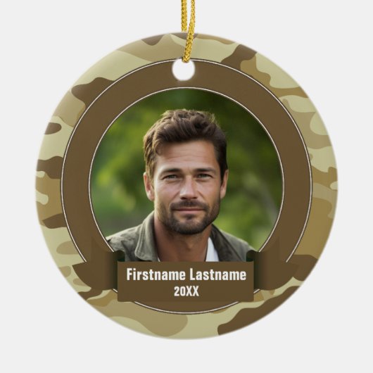 Militaire Hero - Camo SINGLE-SIDED Keramisch Ornament (Voorkant)