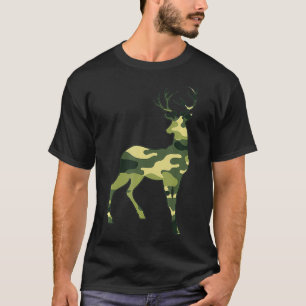 Militaire herten camouflage heren bedrukt US reeka T-shirt