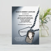 Militaire hond Tags Foto Kaart (Staand voorkant)