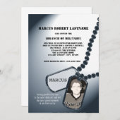 Militaire hond Tags Foto Kaart (Voorkant / Achterkant)