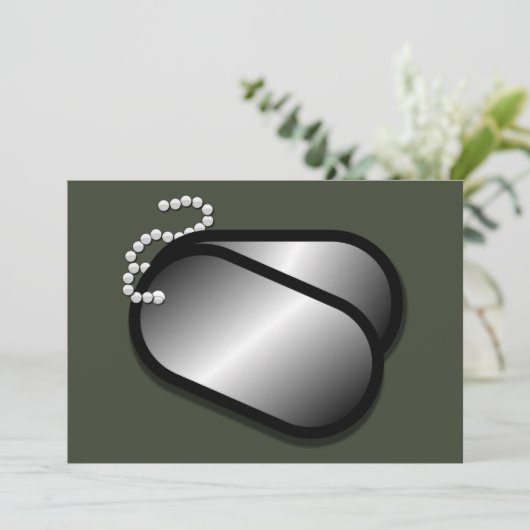 militaire hondentags (Staand voorkant)