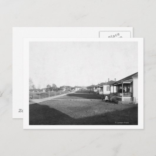 Militaire huizen in het woongebied Fort Meade Briefkaart (Voorkant / Achterkant)