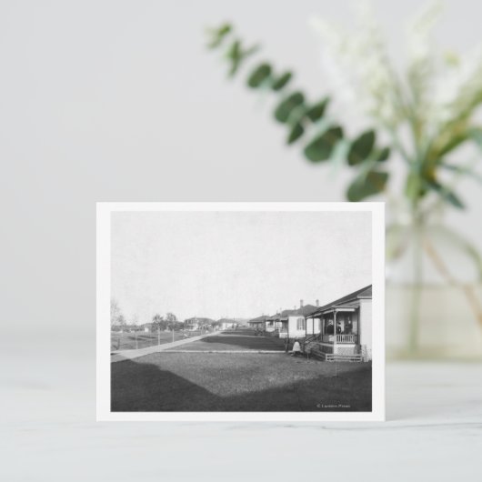 Militaire huizen in het woongebied Fort Meade Briefkaart (Staand voorkant)