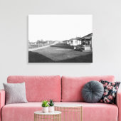 Militaire huizen in het woongebied Fort Meade Canvas Afdruk (Insitu (Woonkamer))