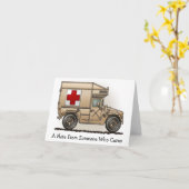 Militaire Hummer Ambulance Note Kaart (Gele Bloem)