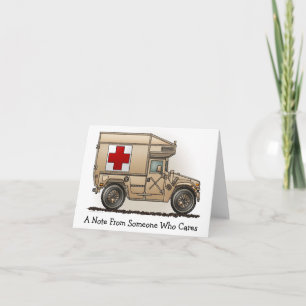 Militaire Hummer Ambulance Note Kaart