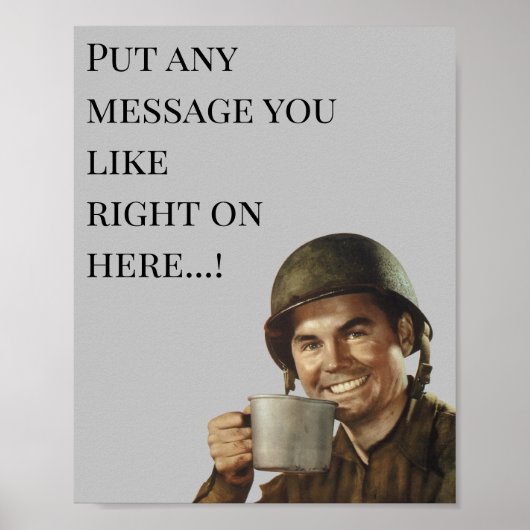 Militaire Humor Joke Gag van Guy Soldaat Poster (Voorkant)