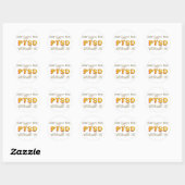 Militaire humoristische PTSS-Stickers Ronde Sticker (Vel)