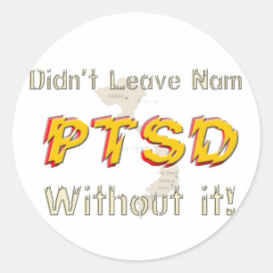 Militaire humoristische PTSS-Stickers Ronde Sticker