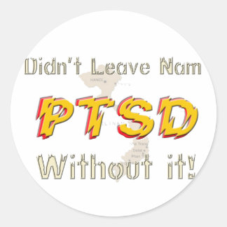 Militaire humoristische PTSS-Stickers Ronde Sticker