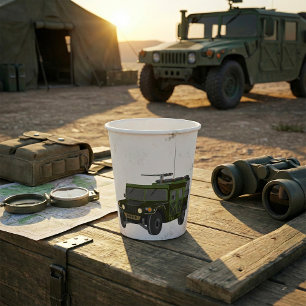 Militaire Humvee Off-Road Tactisch Voertuig Papieren Bekers