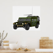 Militaire Humvee Off-Road Tactisch Voertuig Poster (Keuken)