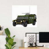 Militaire Humvee Off-Road Tactisch Voertuig Poster (Thuiskantoor)