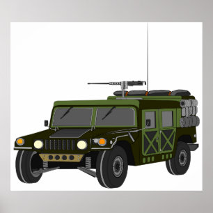 Militaire Humvee Off-Road Tactisch Voertuig Poster