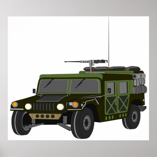 Militaire Humvee Off-Road Tactisch Voertuig Poster (Voorkant)