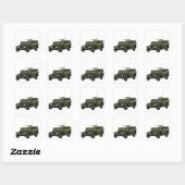 Militaire Humvee-terreinwagen tactisch voertuig Vierkante Sticker (Vel)