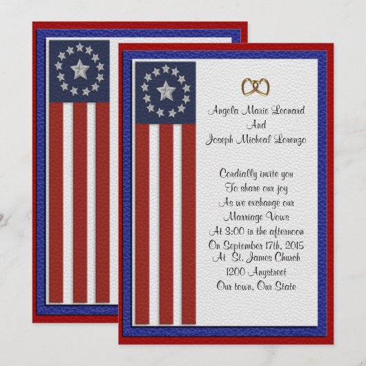 Militaire huwelijksuitnodigingen formeel kaart (Voorkant / Achterkant)