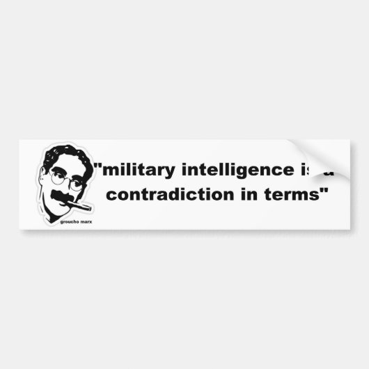 militaire inlichtingen bumpersticker (Voorkant)