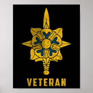 Militaire inlichtingendienst Corps Veteraan Logo P Poster