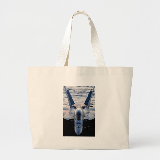 Militaire jet grote tote bag (Voorkant)