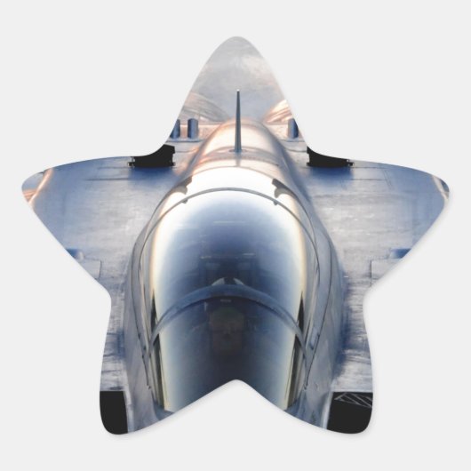 Militaire jet ster sticker (Voorkant)