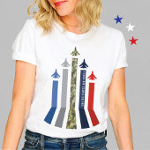 Militaire Jet Vliegtuig Luchtmacht Vliegvorming T-shirt