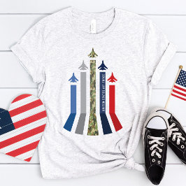 Militaire Jet Vliegtuig Luchtmacht Vliegvorming T-shirt