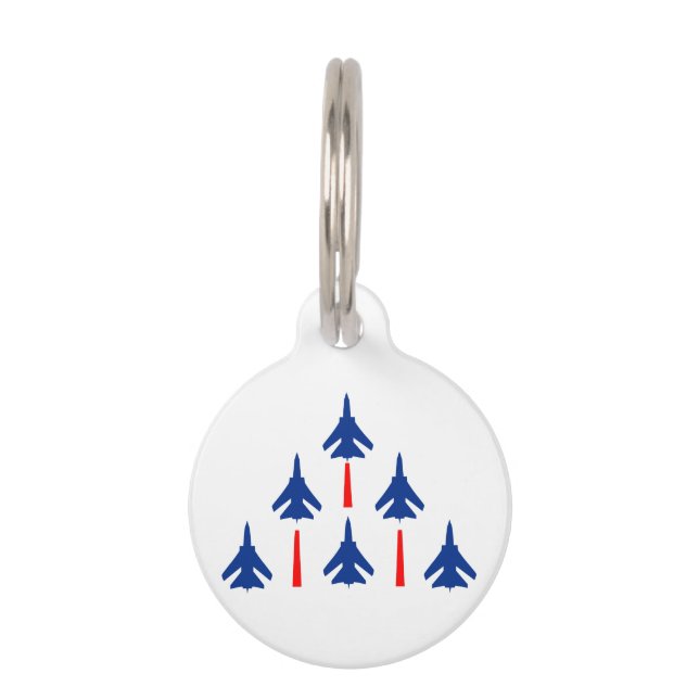 Militaire Jets Huisdierpenning (Voorkant)