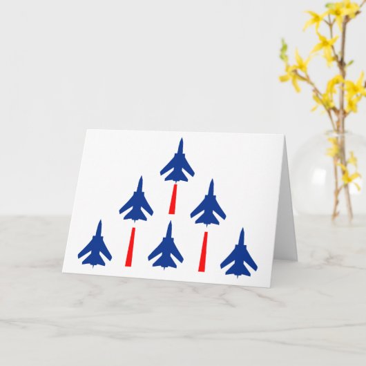 Militaire Jets Kaart (Gele Bloem)