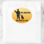 Militaire K9-eenheid Rechthoekige Sticker (Tas)