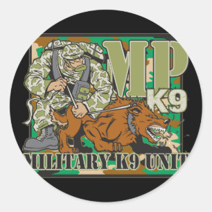 Militaire K9-eenheid Ronde Sticker