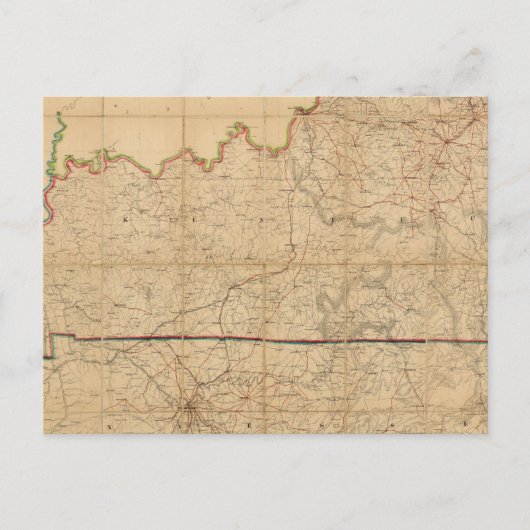 Militaire kaart van de staten van Kentucky (Voorkant)