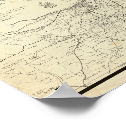 Militaire kaart van de Verenigde Staten Poster (Hoek)