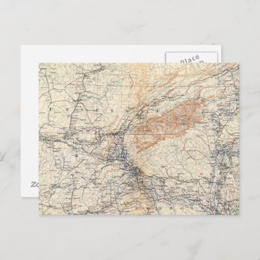 Militaire kaart, WT Sherman Briefkaart (Voorkant / Achterkant)