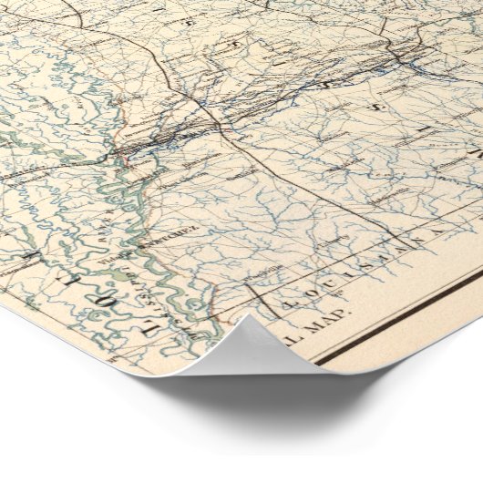 Militaire kaart, WT Sherman Poster (Hoek)