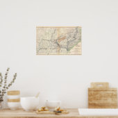 Militaire kaart, WT Sherman Poster (Keuken)