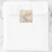 Militaire kaart, WT Sherman Vierkante Sticker (Tas)