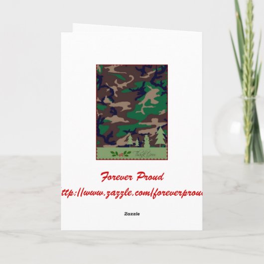 Militaire kerst Kaart - Je kan ver weg zijn... (Achterkant)