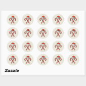 Militaire Kerst Kerststok Santa Sticker (Vel)