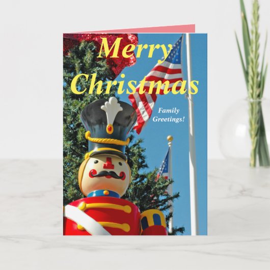 Militaire Kerst Standaard, 5" x 7" opgevouwen kers Kaart (Voorkant)