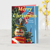 Militaire Kerst Standaard, 5" x 7" opgevouwen kers Kaart (Gele Bloem)