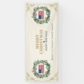 Militaire Kerstbanner Vrolijk Kerst Feestvlag Spandoek (Verticaal)