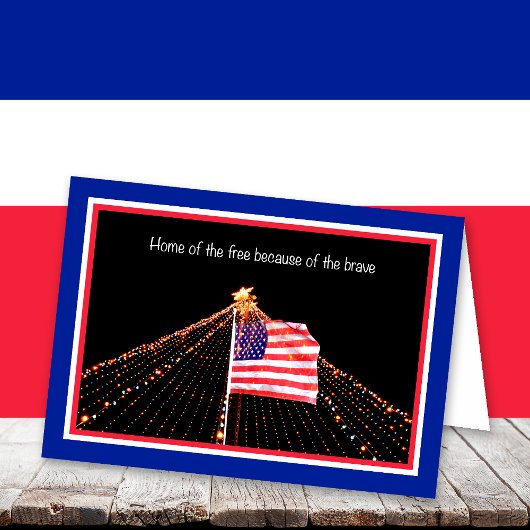 Militaire kerstboom en vlag kaart